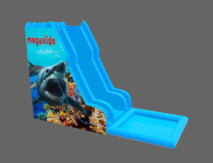 inflatable shark slide